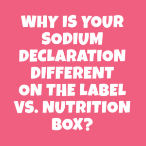 Regarding your sodium declaration, on your 12 oz can label declaration, why does the nutrition box declare 35 mg per 8 oz serving and say 45 mg in the nutrition box?